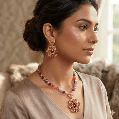 Original Gold plating neckpiece with Original stone_img_1