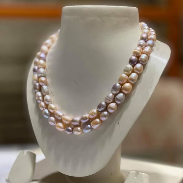 Multicolor 2 layer necklace for women